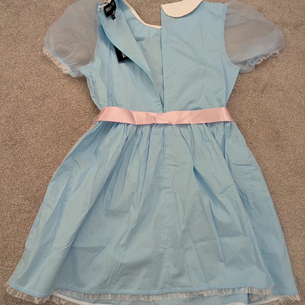 Dollskill Halloween Costume Shining Horror Twin Girls Dress with Pink Bow - Picture 5 of 6